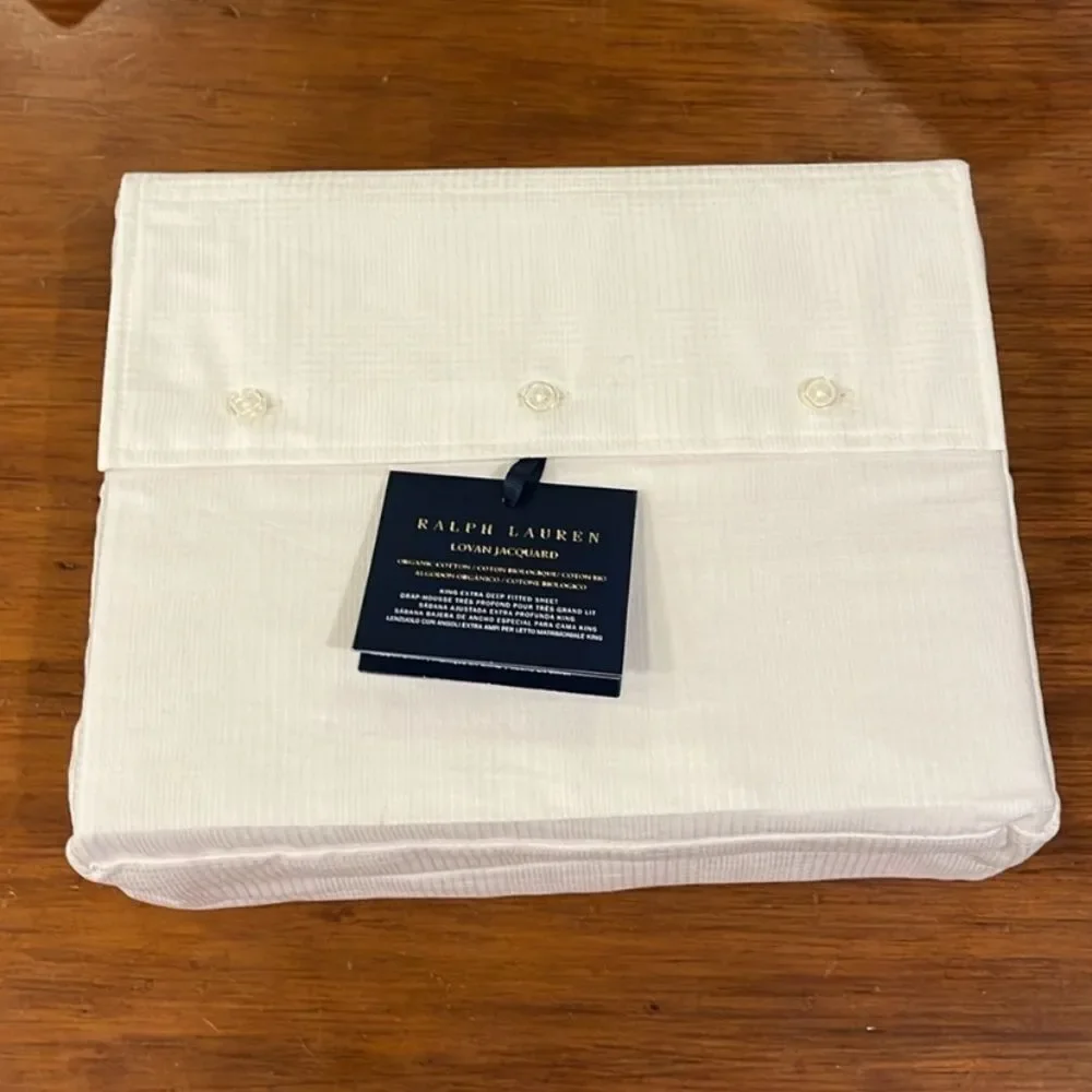 Ralph Lauren Organic Cotton Lovan King Fitted Sheet